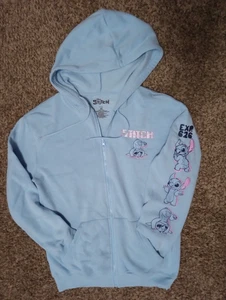 Disney's Lilo & Stitch Juniors' Glitch Stitch Graphic Zip up Hoodie - Picture 1 of 10