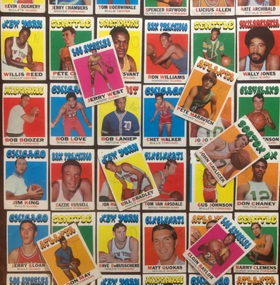¡LOTE 42 TOPPS VINTAGE 1971-72! MARAVICH! J WEST! B LANIER RC! HAVILCEK! ¡BRADLEY! Foto 1 de 4