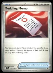 SV08: Surging Sparks #181/191 Meddling Memo - Picture 1 of 2