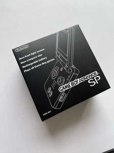 Black Gameboy Advance SP Replacement Box & Insert - High Quality UK GBA SP Box - Picture 1 of 6