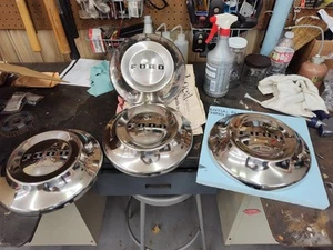 1952 1953 1954 Ford Crestline Victoria NOS Wheel Covers Hubcaps - Picture 1 of 9
