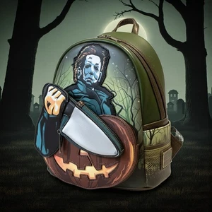 Michael Myers Loungefly Mini Rucksack Glow In The Dark Halloween Geldbörse Neu - Bild 1 von 18