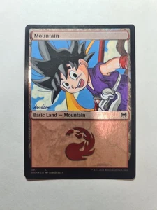 Mountain Foil Goku Dragon Ball MAGIC GATHERING ALTERED ART HAND PAINT - Picture 1 of 12