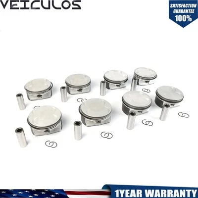 Juego de 8 pistones y anillos 11257542292 para BMW 550i 650i 750i 750Li X5 N62B48 4,8 L Foto 1 de 4