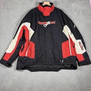 Chaqueta de moto de nieve Motorfist para hombre XL negra roja aislada vintage - Imagen 1 de 10