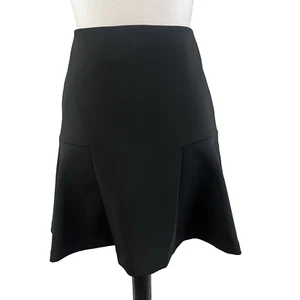 Falda Ann Taylor talla 2 negra elástica línea A hasta la rodilla elástica cóctel - Imagen 1 de 9