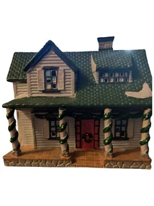 VTG 1994 Dickens Porcelain Lighted  House Christmas Village Tested W/ Box - Bild 1 von 10