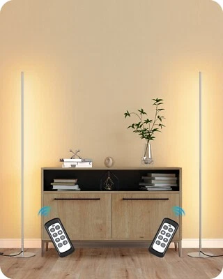 EDISHINE 2-Pack LED Floor Lamps Dimmable 7 Color Temp Remote Control Slim - Image 1 of 4