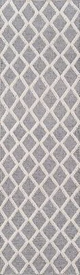 Momeni Andes Wool and Viscose Area Rug 2'3" X 8' Runner Grey - Image 1 of 4