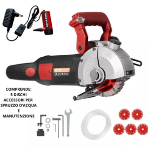 TRACCIATRICE SCANALATRICE A DISCO 8 DISCHI SCANALATORE MURO 4800W GUIDA LASER - Imagen 1 de 17