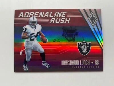 2017 Panini Phoenix Adrenaline Rush Red #AR-18 Marshawn Lynch /299 Raiders Card - Image 1 of 2