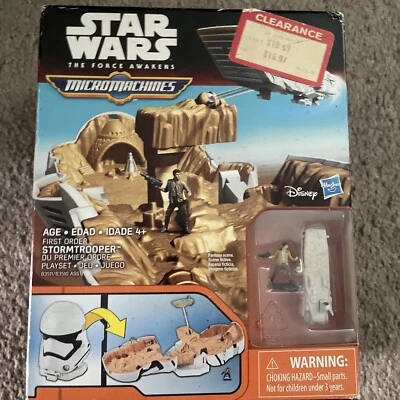 Star Wars El Despertar de la Fuerza Micro Máquinas Stormtrooper Juego Nuevo Caja Daños Foto 1 de 4