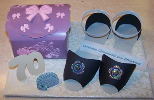 Geldgeschenk zum 30.,40., 50., 60., 70. Geburtstag, Schuhe, Geld verpacken, NEU - Bild 1 von 4