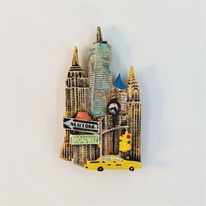 Nueva York Broadway Nevera Imán Refrigerador Pegatina Decoración Resina EE. UU. Recuerdo - Imagen 1 de 4