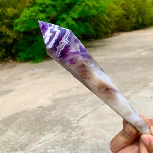111G Natural Amethyst Quartz Crystal Single Tip Termination Wand Point Healing - Picture 1 of 21