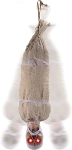 35" Halloween animated hanging corpse/mummy with led light up eyes & sound. - Picture 1 of 7