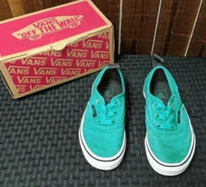 Green Slip on VANS Shoes Vans Off The Wall Sneakers Kids Size 12 - Picture 1 of 11