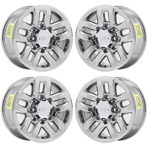 18" GMC Sierra 2500 3500 Bright Chrome wheels rims Factory OEM set 5709 EXCHANGE - Picture 1 of 8