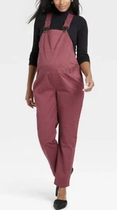The Nines by HATCH *NEW* Sleeveless Cotton Twill Maternity Jumpsuit SZ 2 overall - Picture 1 of 3