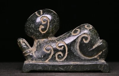 6厘米中国老王朝天然玉雕人物雕像护身符吊坠 — 第 1/4 张图片