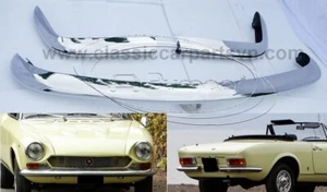 Fiat 124 Spider (1966-1975) bumpers by stainless steel NEW - Bild 1 von 4