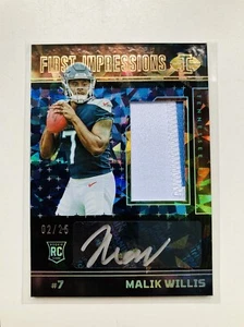 2022 Illusions MALIK WILLIS First Impressions Black Ice RPA 2/25 RC #103 - Picture 1 of 4