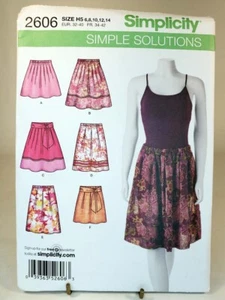 Pattern Misses Skirts Pull On Two Lengths Size 6-14 Simplicity 2606 - Picture 1 of 2