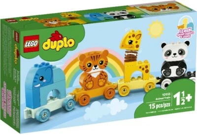 NUEVO Lego DUPLO Zoo Animal Train 10955 Pull-Along 15 piezas Elefante, Tigre, Jirafa + Foto 1 de 3
