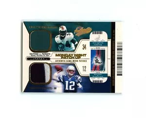 Tom Brady Ricky Williams 2004 Fleer Authentix Monday Night Patch Up Gold /10 SSP - Picture 1 of 2