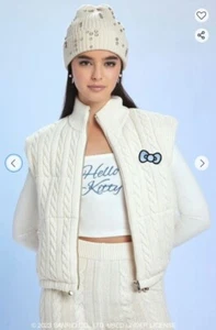 Hello Kitty Forever 21 Angel Hello Kitty Cable Knit Vest NEW WITH TAG (SIZE 1X) - Picture 1 of 8