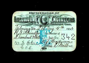 1905 Brotherhood of Locomotive Engineers - EX RARE Railroad Annual Pass - Picture 1 of 2