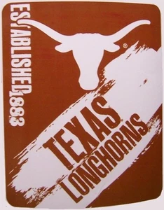 Blanket Fleece Throw NCAA Texas Longhorns NEW 50”x60” with protective sleeve - Picture 1 of 2