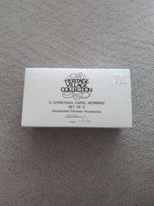 Dept 56 The Heritage Village Collection "A Christmas Carol Morning" Juego de 3 NUEVO - Imagen 1 de 4