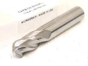 NEW MONSTER USA 7/16" 4FSE BALL NOSE SOLID CARBIDE END MILL 223-001100 - Picture 1 of 4