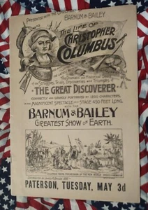 SELTENE BARNUM & BAILEY'S DAS LEBEN VON CHRISTOPHER COLUMBUS. PATERSON N J. 1892. Sehr guter Zustand - Bild 1 von 5