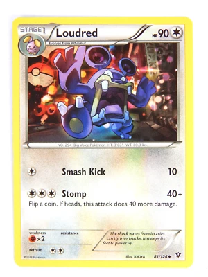 Loudred 81/124 (NM, Pokemon Card, Fates Collide, 2016, Colorless, Uncommon) - Image 1 of 2