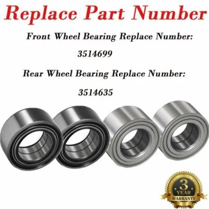 4PACK Front & Rear Wheel Bearings For Polaris Ranger 900 XP 2013 2014 2015 USA - Imagen 1 de 16