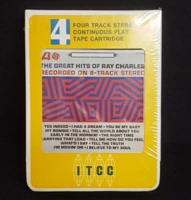 RARE NEW SEALED Ray Charles 4 Track Tape Greatest Hits Recorded - 8 Track Stereo - Image 1 of 4