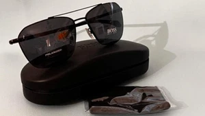 Hugo Boss Italien 1103/F/S 807M9 Pilotensonnenbrille schwarzes Gestell 550 $ neu im Karton #1 - Bild 1 von 7
