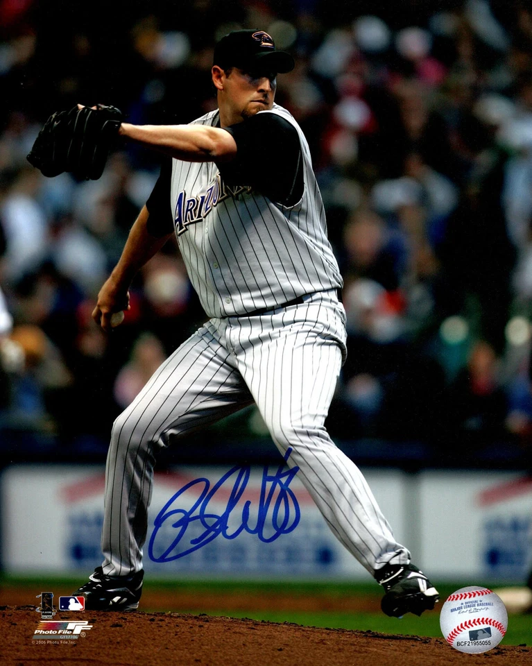 Foto firmada 8x10 del lanzador de los Diamondbacks Brandon Webb #1 automática - Cy Young 2006 Foto 1 de 1