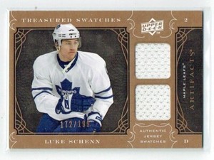 09-10 UD Artifacts Treasured Swatches  Luke Schenn  /199  Dual Jerseys