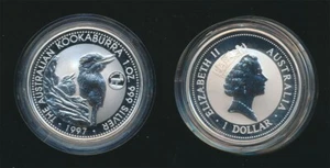 Australia: 1997 $1 1oz Silver Kookaburra Finland Privy Mark, European Country - Picture 1 of 1
