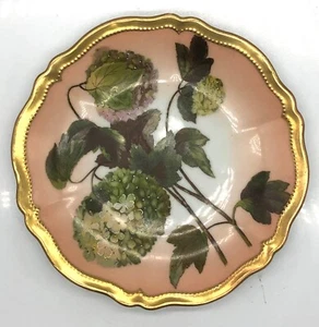 Vintage 8,5" O&EG Royal Austria handbemalte Platte, gerahmte Kanten, Goldborte - Bild 1 von 4
