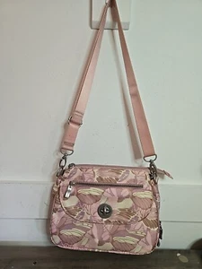 Baggallini Pink Butterfly Seasonal Print Calais Crossbody Bag Women - Picture 1 of 16