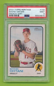 2022 Topps Heritage French Text - Shohei Ohtani (#150)  Angels 08/73  PSA 9 - Picture 1 of 2