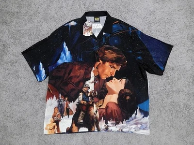 Camisa abotonada Star Wars The Empire Strikes Back XL Darth Vader Han Solo Yoda Foto 1 de 4