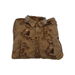 Morgan Creek  Mens Button Down Shirt Brown Deer Hunting Long Sleeve XL. - Picture 1 of 9