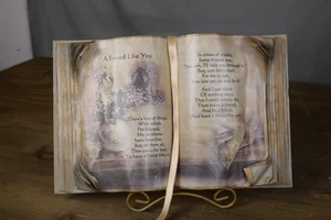 Books of Love A Friend Like You Decorative Open Book Plaque with Stand Poem - Picture 1 of 7