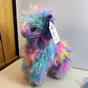 Build a Bear Fell Regenbogen Lama mit Etikett & Regenbogenrock mit Etikett 16”x 11” Plüsch - Bild 1 von 5