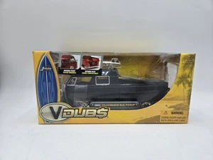 New Jada V Dubs 1/24 1963 VW Bus Pickup Double Cab Black W/ Surfboard - Picture 1 of 4